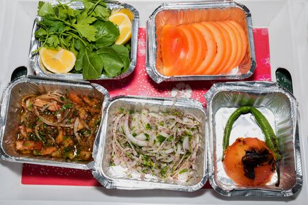 Turkish garnish food with background. good foodの写真素材