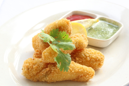 Deep Fried Fish Fingerの写真素材