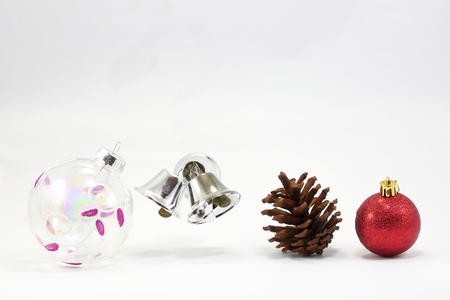 Christmas Ornament  decoration on white backgroundの写真素材