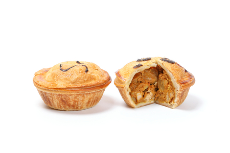 Small Savory Pie meat chicken beef mushroom stuffedの写真素材