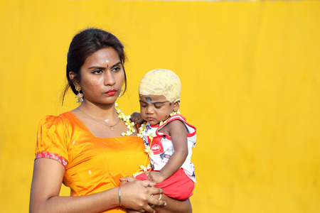 Batu Caves, Kuala Lumpur, Malaysia - February 09, 2017: Thaipusam the Hindu festival. Is celebrated by the Tamil community on the full moon in the Tamil month of Thai.のeditorial素材