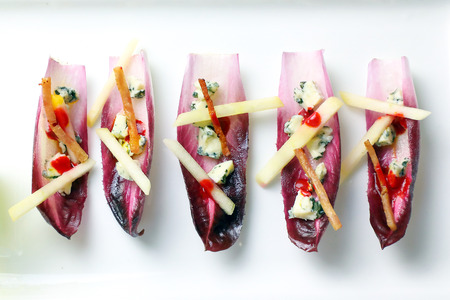Purple Radicchio Lettuce Cheese appetizer