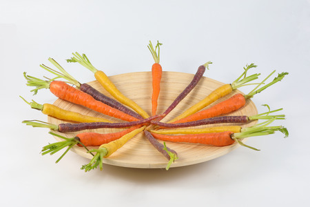 Rainbow Carrot Colorful Yellow Purple Orangeの写真素材