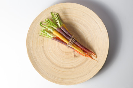 Rainbow Carrot Colorful Yellow Purple Orangeの写真素材
