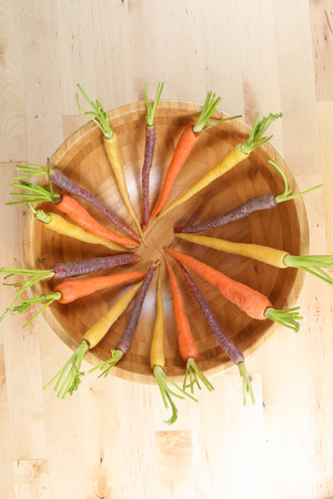 Rainbow Carrot Colorful Yellow Purple Orangeの写真素材