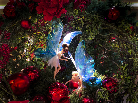 Kuala Lumpur, MALAYSIA â December 14, 2018: The wonderful Fairy Doll themed Christmas decoration in Gardens Mall.のeditorial素材