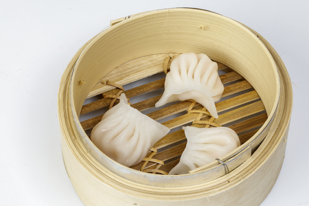 Dim Sum dumpling variety chicken prawn vegetable stuffed steamerの写真素材