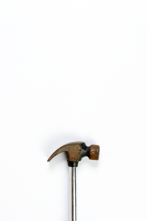 Rustic old used tools hammer wrench screwdriver nose plyersの写真素材