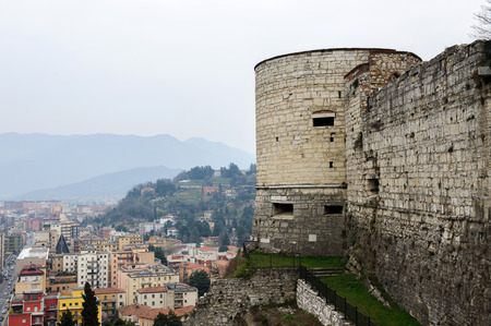 BRESCIA, ITALY - MARCH 21, 2015: View from the Castle to the cityのeditorial素材