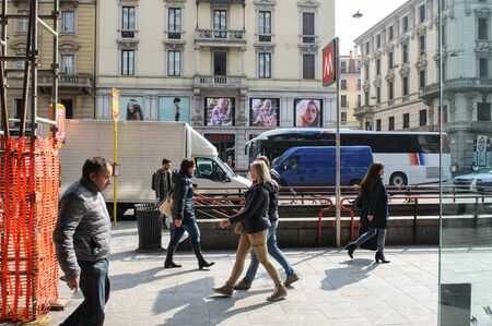 MILAN, ITALY - MARCH 18, 2015: On the streets of the city.