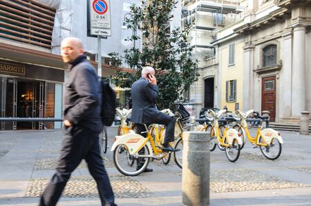 MILAN, ITALY - MARCH 18, 2015: On the streets of the city.のeditorial素材
