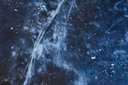 Air bubbles frozen in the water in a bizarre form .の写真素材