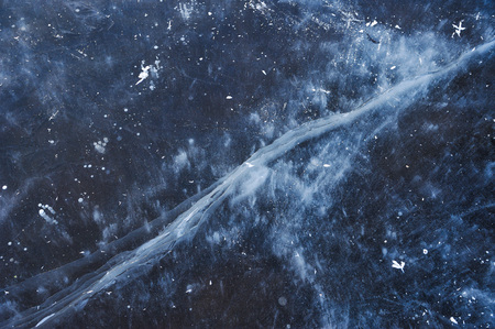 Air bubbles frozen in the water in a bizarre form .の写真素材
