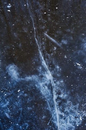 Air bubbles frozen in the water in a bizarre form .の写真素材