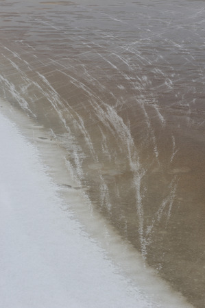 Freezing's on the river Vychegda in late November.の写真素材