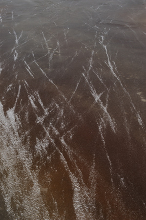 Freezing's on the river Vychegda in late November.の写真素材