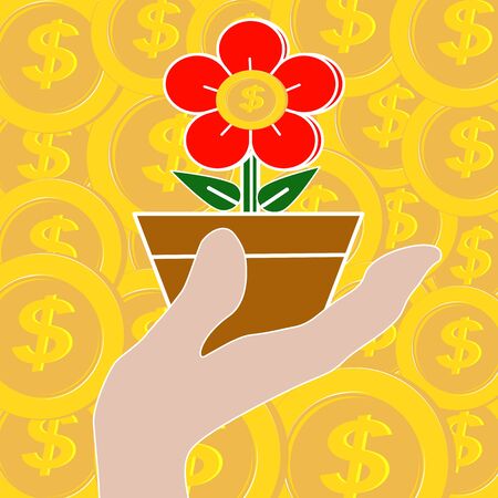 background with flowers, vector illustration templates and banners, wallpapers, invitation, vouchers discount.のイラスト素材