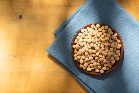 Chickpea mutton, or chickpea, it is also cultivated chickpea and mutton is a herbaceous plant of the legume family, a legume crop. Food background.の写真素材
