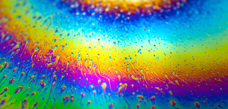 Iridescent multicolored bright abstract soapy water background. Space background for screensaver. high quality photoの写真素材