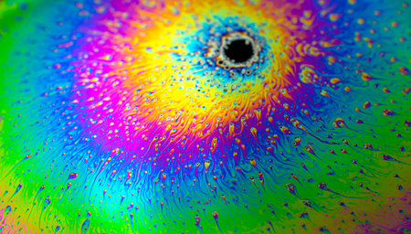 Iridescent multicolored bright abstract soapy water background. Space background for screensaver. high quality photoの写真素材