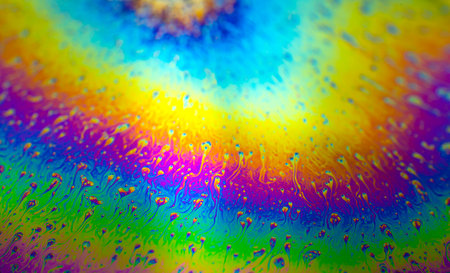 Iridescent multicolored bright abstract soapy water background. Space background for screensaver. high quality photoの写真素材