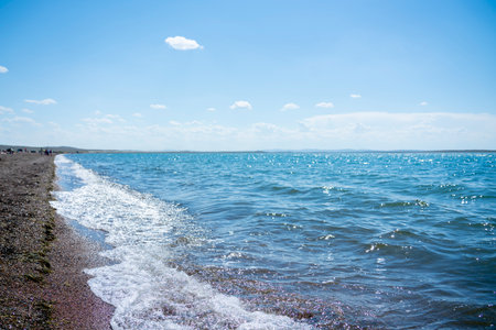 Salt lake in the Akmola region of Kazakhstan called Tengiz. high quality photoの写真素材