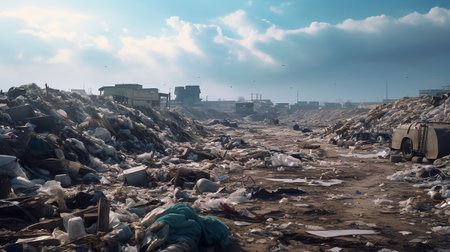 City garbage dump. Environmental problem of humanity. High quality photoの素材