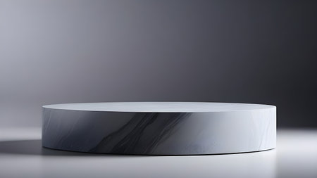 Marble white podium display for product presentation. High quality photoの素材