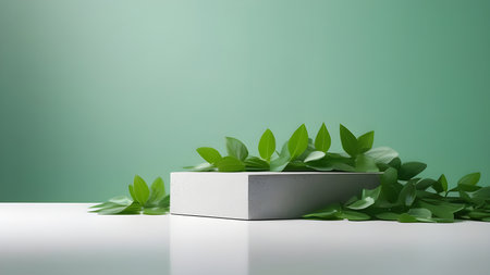 Marble white podium display for product presentation. High quality photoの素材