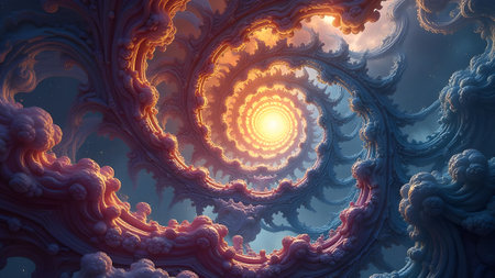 Twisting spiral. space portal, funnel. High quality photoの素材