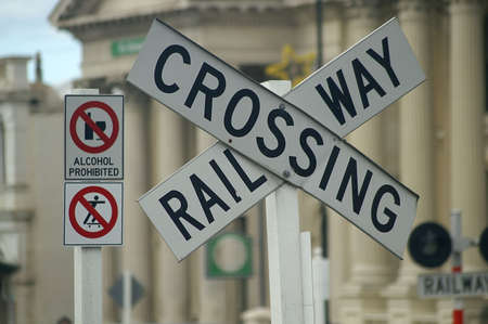 Railway crossingの写真素材