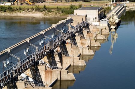 Lock and dam at the Illinois River; Starved Rock State Park