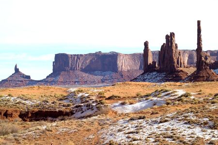 Monument Valley Navajo Tribal Park, Utah, Arizona, USAの写真素材