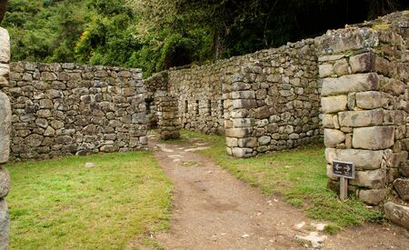 The halfway point between Machu Picchu and the Sun Gate  Intipiunku , Peruの写真素材