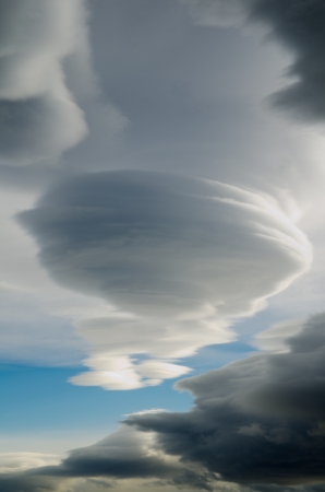 The sky over Puerto Natales, Patagonia, Chileの写真素材