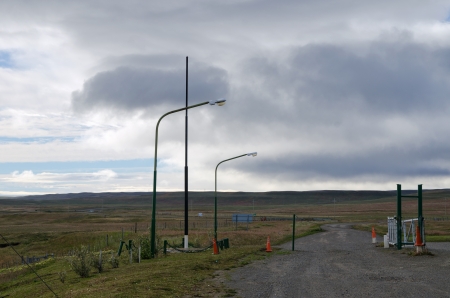 The Argentinian border check point Cancha Carrera is in the middle of nowhere  There is nothing; not even a flag の写真素材