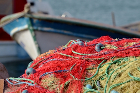 Fishing netsの写真素材
