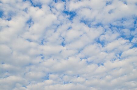 Blue sky with white clouds.