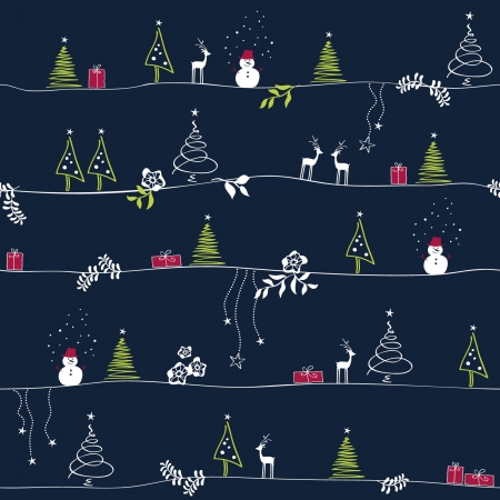 seamless christmas patternのイラスト素材