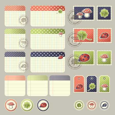 scrapbook elementsのイラスト素材