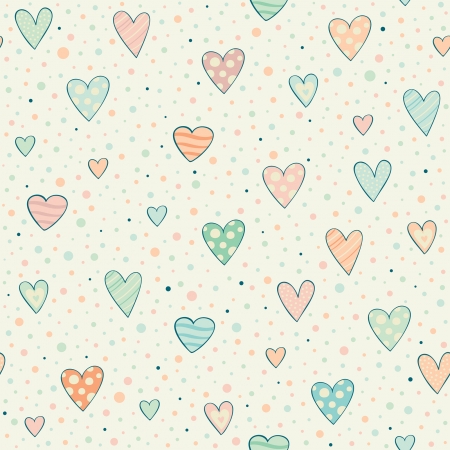 seamless pattern with heartsのイラスト素材
