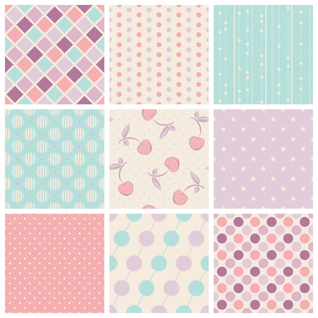 set of seamless patternsのイラスト素材