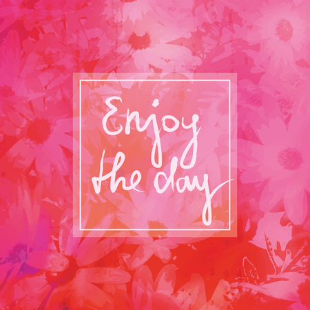 Enjoy the day, greeting cardのイラスト素材