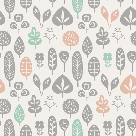 seamless pattern with leavesのイラスト素材