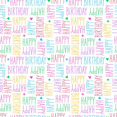 happy birthday seamless patternのイラスト素材
