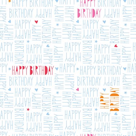 happy birthday seamless patternのイラスト素材