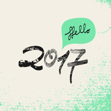 2017 new year greeting cardのイラスト素材