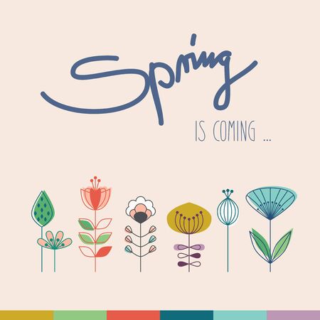 spring is comingのイラスト素材