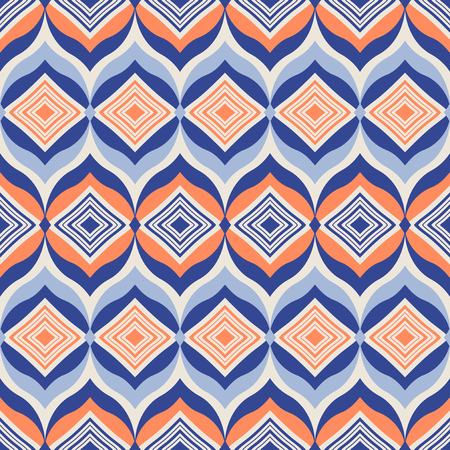 Seamless retro patternのイラスト素材