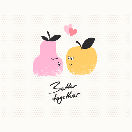 Better together text, typography vector illustrationのイラスト素材